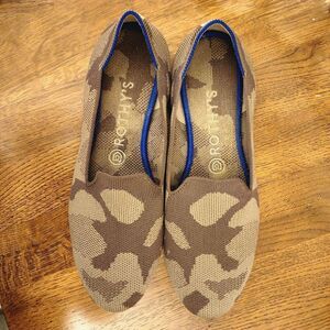 Rothys The Loafer 8.5 Mink Camo Retired Blue Halo NWOT HTF